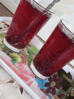 عکسی از دستور شربت آلبالو با تخم شربتی