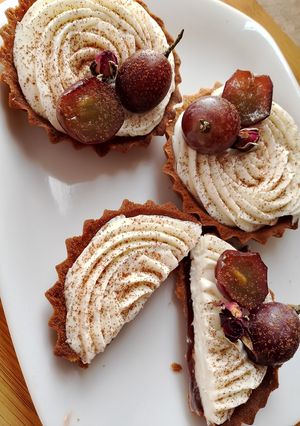صورة لوصفة 🧁 تارتولات بالكريمة والعنب