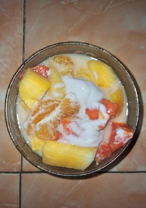Foto resep Salad buah yakult