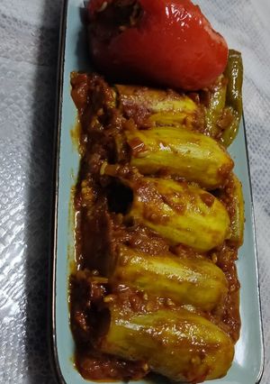 صورة لوصفة محشي كوسه وفلفل رومي 😋😋