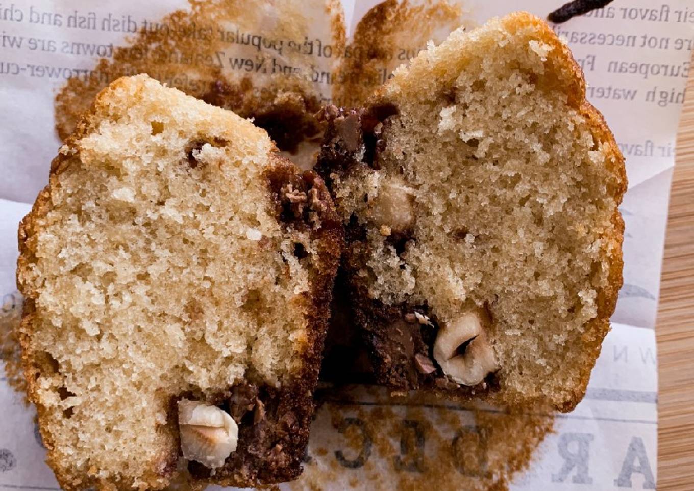 Muffins chocolat noisette