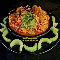 A picture of Snake Gourd Moong Dal Sweet & Sour Sabji.