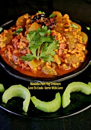 A picture of Snake Gourd Moong Dal Sweet & Sour Sabji.