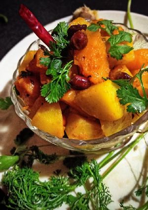 বাদামি কুমড়ো (Peanutty Pumpkin recipe in Bengali) রেসিপির প্রধান ছবি