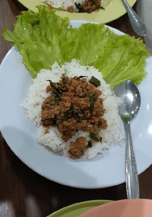 Foto resep Nasi tumis kemangi Vegetarian