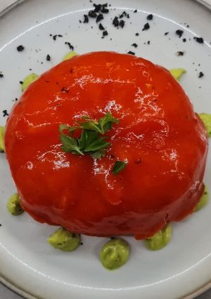 Una foto de Falso tomate, receta comida molecular