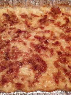 A picture of Bacon mac and cheese.