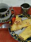 Rollitos de tortilla de huevos y jamón