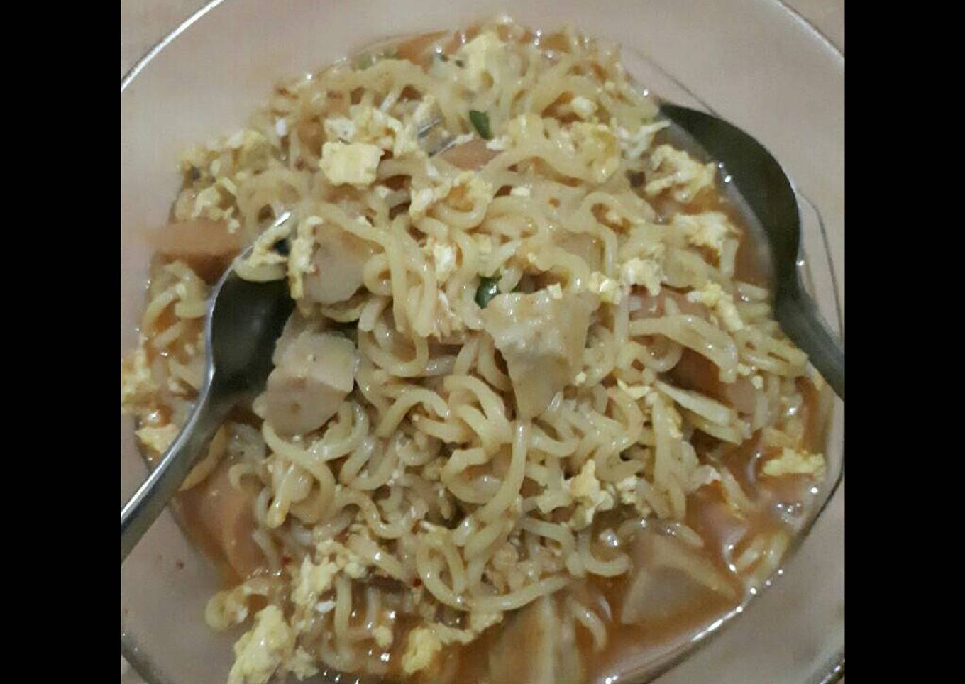 Mie rebus ala burjo (Mie dok dok)
