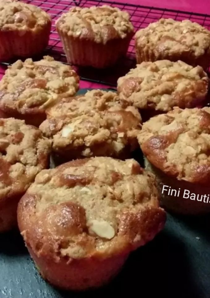 Una foto de Muffins de manzana con crumble
