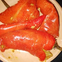A picture of Red chilli pickle.