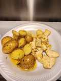 Papas y pollo