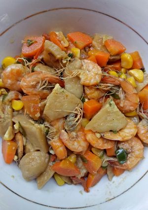 Foto resep Tumis Udang Bakso Kecap