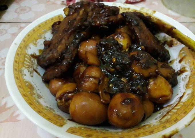 Resep: Bacem tempe+tahu+telur puyuh Praktis