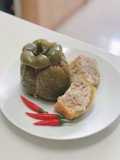 Hình của món Mắm chưng ớt chuông.