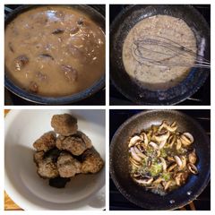 A picture of Meatballs & Mushroom Gravy.