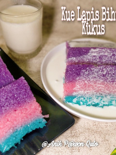 Foto resep Kue Lapis Bihun Kukus Siram Santan