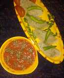 Paneer Dim-sum With spicy chilli Dip