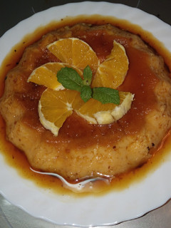 Una foto de Flan de naranja