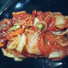 A picture of Mix de verduras al horno #saludparatodos.
