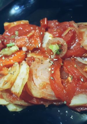 Una foto de Mix de verduras al horno #saludparatodos