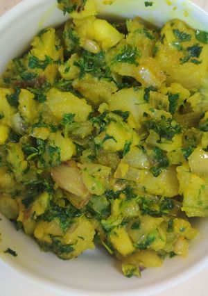 આલુ મેથી નું શાક (Aloo Methi Shak Recipe In Gujarati) રેસીપી મુખ્ય ફોટો