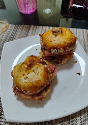 Una foto de Bagel fit de yogur griego