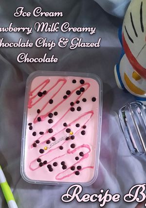 Foto resep Ice cream strawberry milk creamy