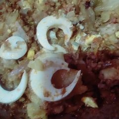 A picture of Qeema Aloo Anda.