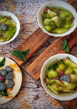 عکسی از دستور فالوده طالبی و تخم شربتی ✨