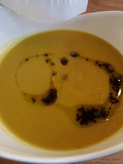 Una foto de Crema de cardo con caviar