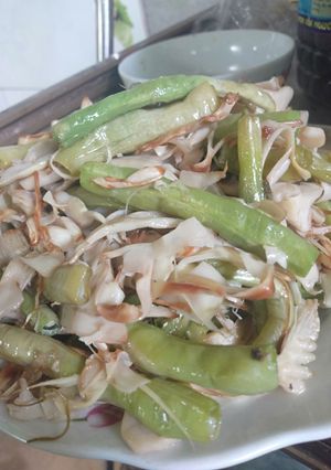 Hình của món Măng xào đỗ đũa(đỗdải áo).