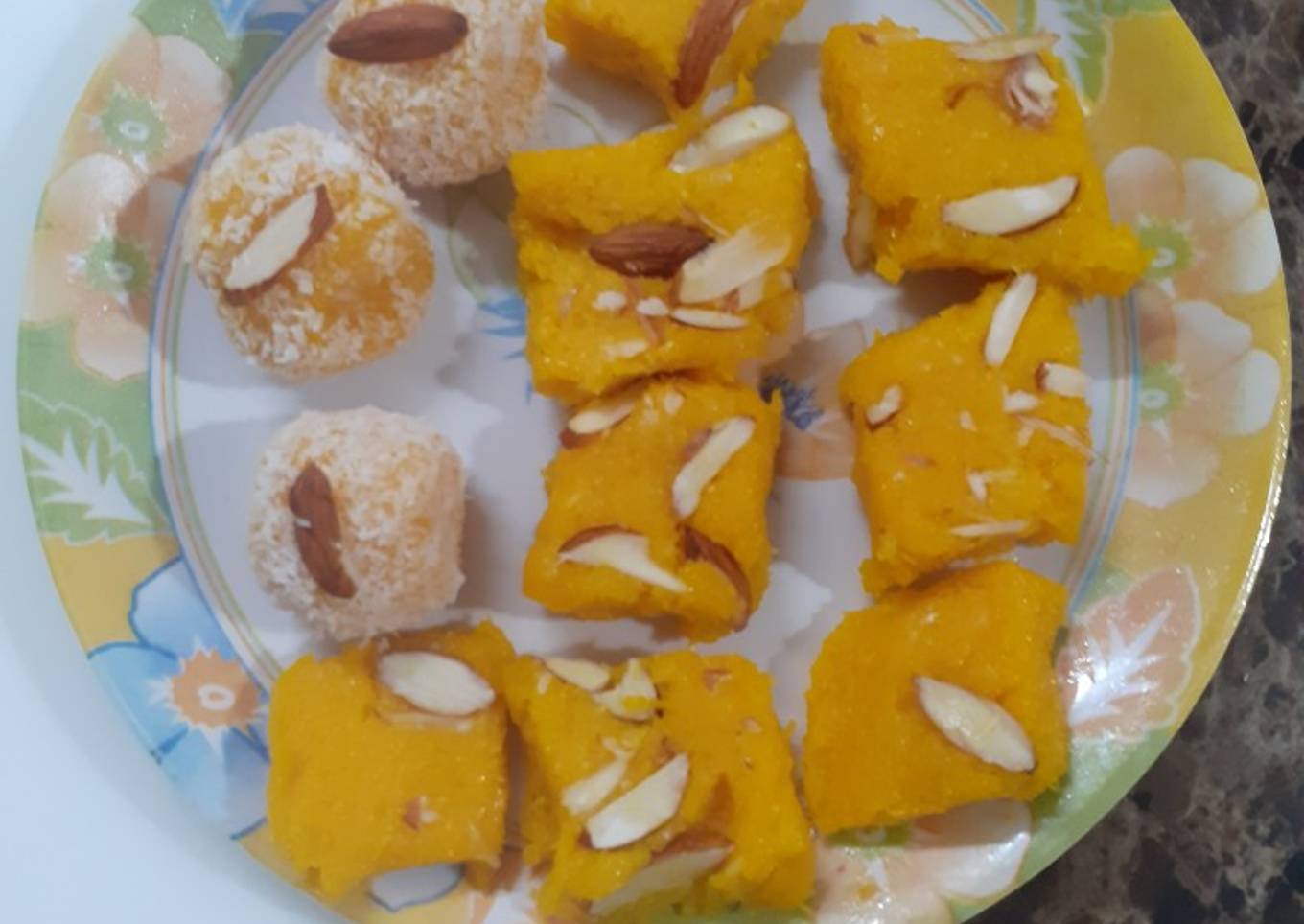 Mango Coconut Burfi