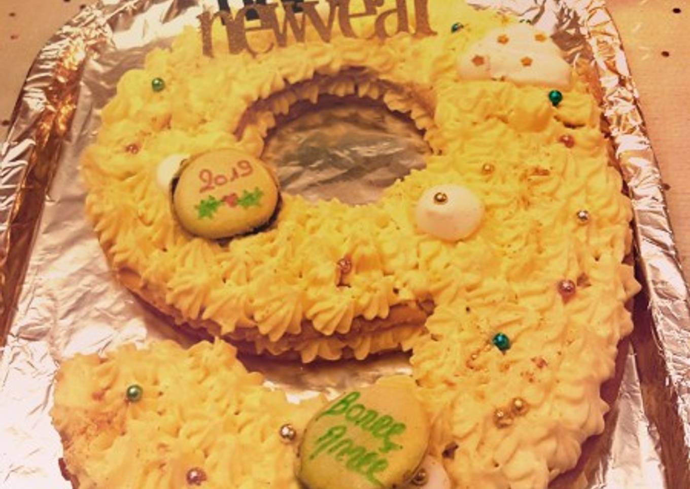Number cake happy new year