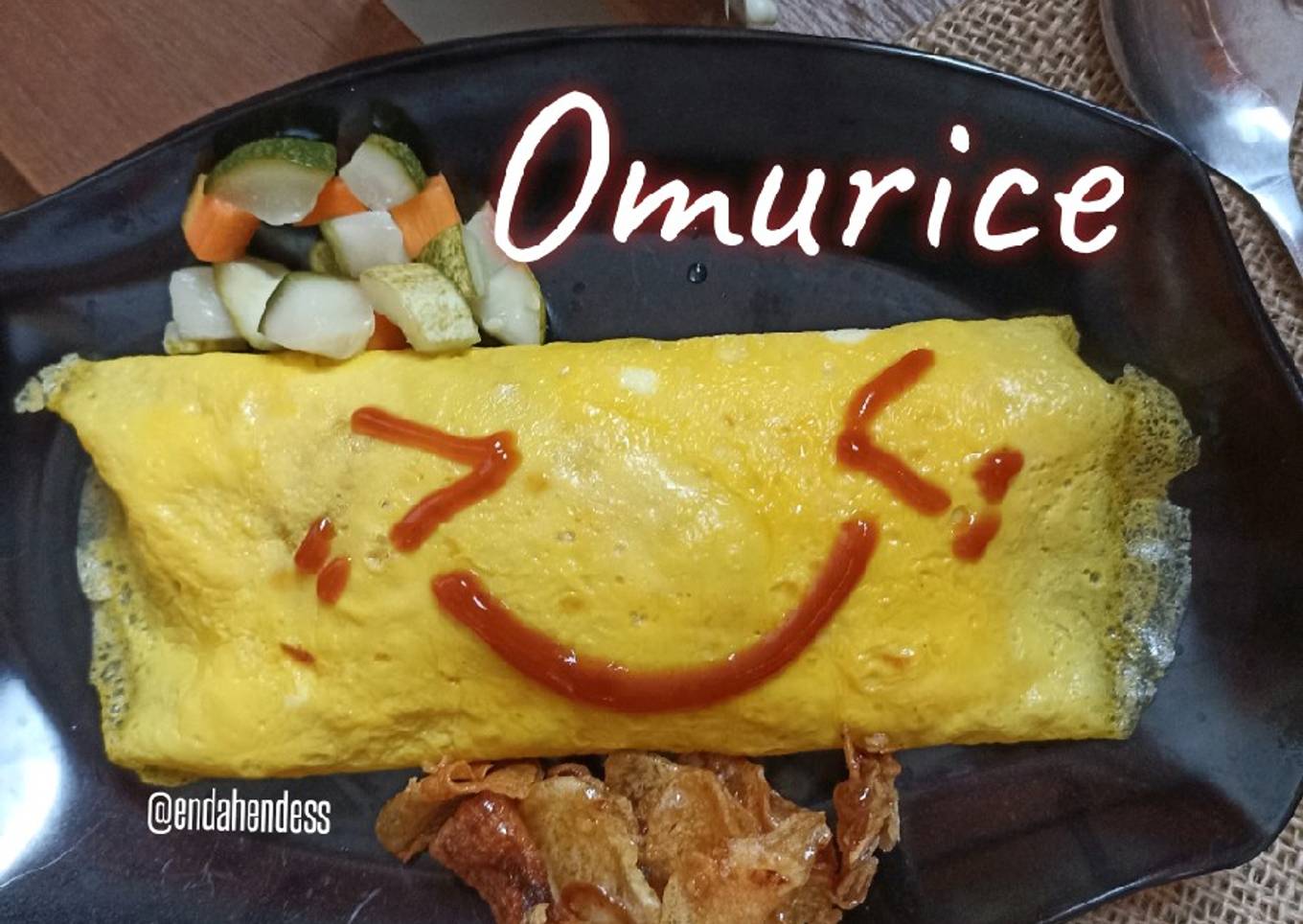 Omurice simpel 💚 (nasi goreng omelet)