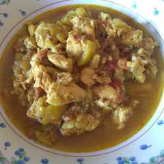 Une photo de Poulet aux courgettes façon tagine