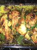 Pollo horneado con limón
