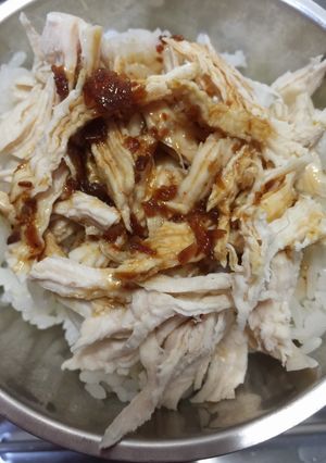 簡易雞絲飯 的食譜成品照片