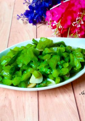 Foto resep Tumis Pare Cabai Hijau