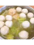 แกงจืดผักกาดขาวลูกชิ้นหมูกุ้ง