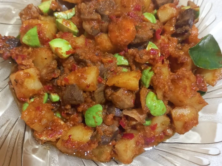 Easy Steps Make Recipes Sambel ati ayam ampela petai the  Makes Drooling Perfect.