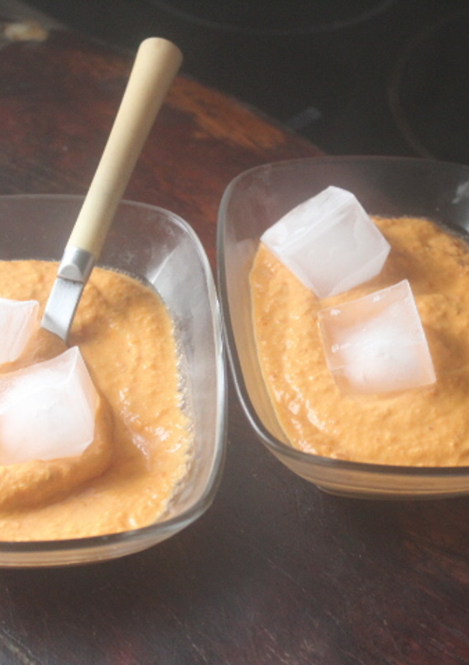 Una foto de Gazpacho de melocotón y tomate