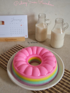 Foto resep Puding Susu Rainbow
