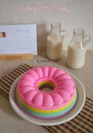 Foto resep Puding Susu Rainbow