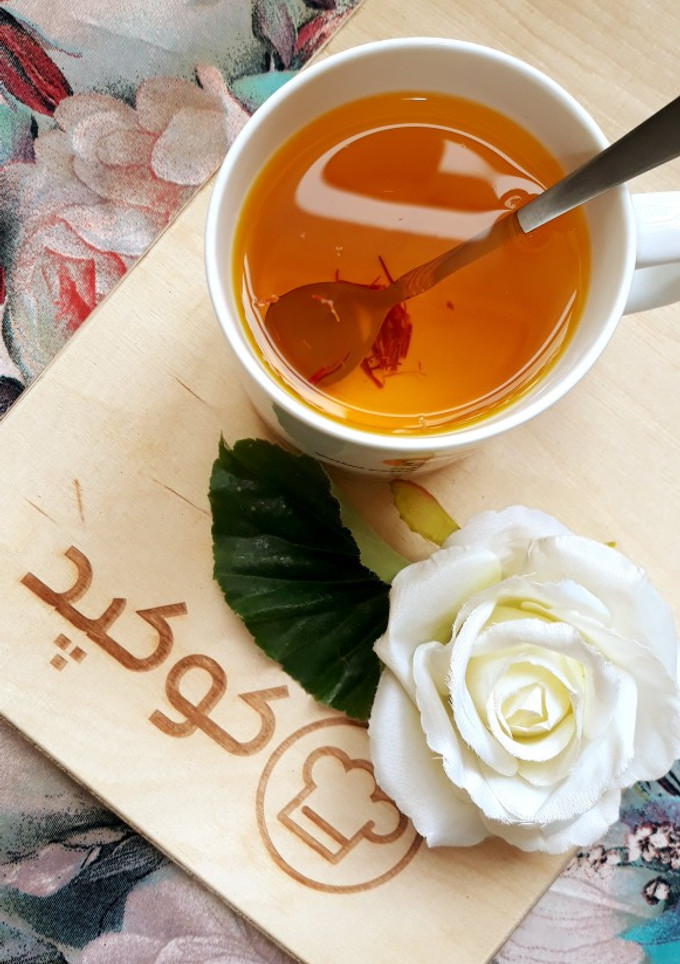 عکسی از دستور دمنوش زعفران و گلاب