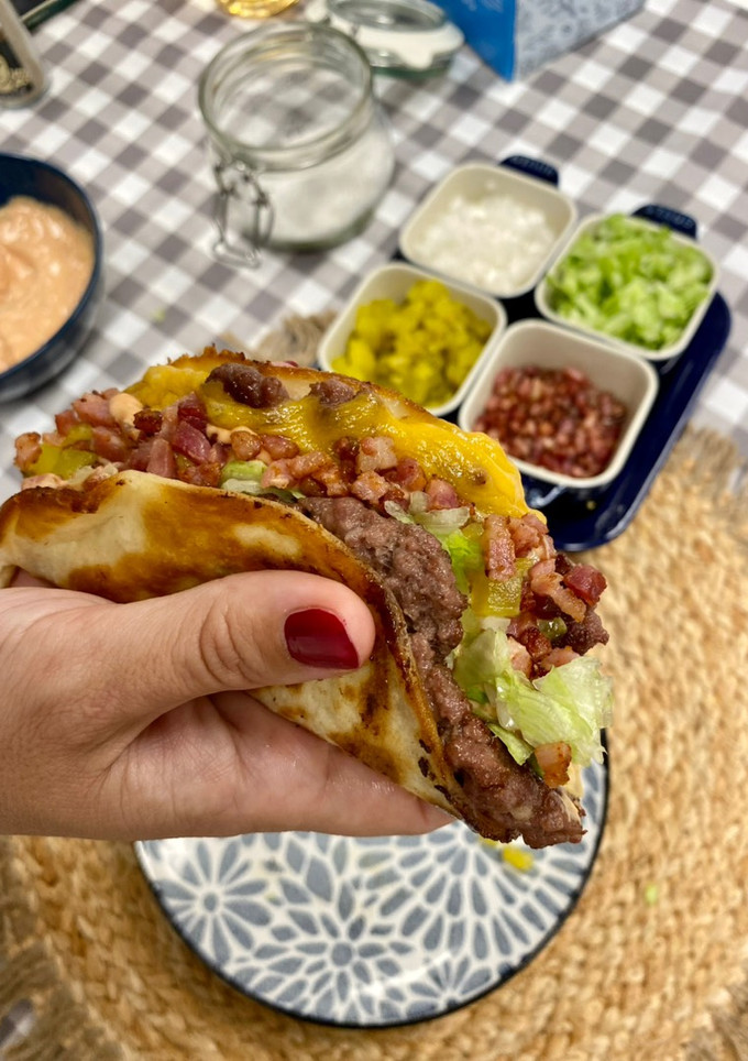 Una foto de Taco burger 🌮 🍔 - Receta Viral y, no es para menos