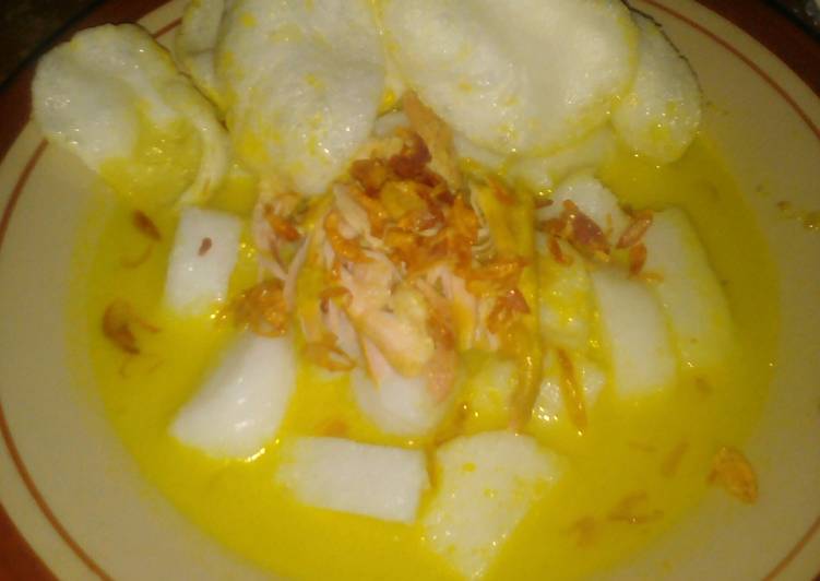 Lontong opor no tumis
