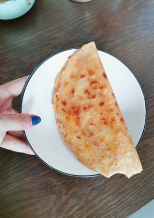 Hình của món Bánh tráng nước bằng chảo chống dính.
