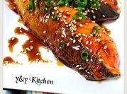 Gambar salmon teriyaki