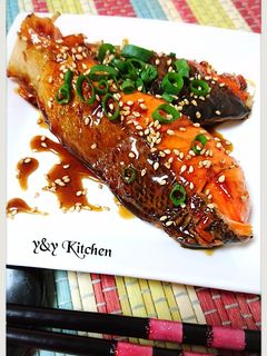 Foto resep Salmon honey teriyaki glaze